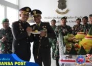 Dandim 0621/Kab Bogor Letkol INF Henggar Tri Wahono dan Jajaran Membawa Tumpeng dan Ucapan Selamat Hari Bhayangkara ke 79