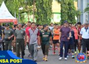 Jelang Peringatan Hari Bhakti Ke-78 TNI AU, Lanud Sultan Hasanuddin Bersama Pemda Kabupaten Pinrang Gelar Fun Run