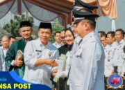 Bupati Karawang H. Aep Syaepuloh Lantik 68 Pejabat Administrator dan Pengawas di Area Persawahan