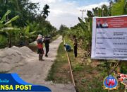 Pemerintah Desa Teluk Lecah  Anggarkan Semenisasi Jalan Teluk Setopong dari Dana Desa   Tahun 2025