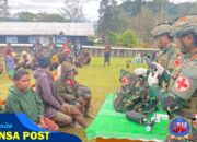 Prajurit Menyapa Rakyat, Bhakti Sehat Satgas TNI di Pedalaman Wombru