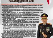 Kapolda Jambi Keluarkan Maklumat Terkait Karhutlah.