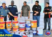 Puluhan Kaleng Cat Curian Berhasil Diamankan TNI AL di Belawan