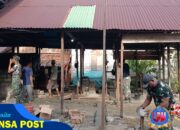 Satgas TMMD Kodim 1506/Namlea Bangun Rumah Tidak Layak Huni di Desa Leku