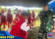 Motivasi Serta Tingkatkan Semangat Berlatih, Dandim 1710/Mimika Tinjau Latihan Anggota Paskibraka Kab. Mimika Tahun 2025