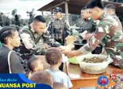 Satgas Yonif 126/KC Berbagi Berkah di Inggembit : Makan Bergizi dan Pemeriksaan Kesehatan Gratis