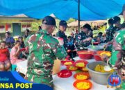 Nasi Kuning, Semangat Merah Putih: TNI dan Warga Gelar Syukuran Rayakan HUT RI di Kampung Kombut