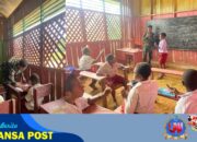 Tanamkan Jiwa Nasionalisme dan Patriotisme, Satgas Yonif 126/KC Mengajar di SD Inpres Ican