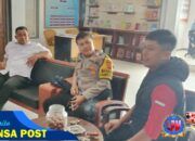 Jalin Silaturahmi, Bhabinkamtibmas Polsek Cikijing Sambangi Kepala Desa Kancana
