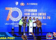 Hadiri Syukuran HUT Lalu Lintas ke-70, Kapolri Luncurkan Digital Korlantas dan Sematkan Pin Emas