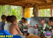 TNI Dorong Akses Pendidikan Dasar di Papua, Gelar Pengajaran Calistung di Wametkapa
