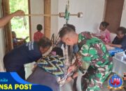 Optimalisasi Pelayanan Kesehatan, TNI Bersama Puskesmas Kombut Lakukan Pusling di Amuan