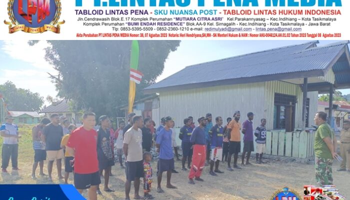 Satgas TMMD 126 dan Warga Saukorem Jalin Keakraban Lewat Olahraga Voli