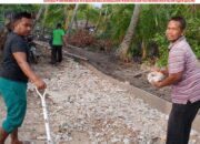Nelayan Desa Muntai  Menggelar Kegiatan Gotong Royong Perbaiki Akses Jalan