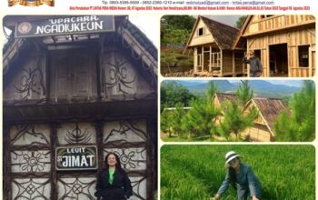 Anggota Tim Inti MASDA Jabar Bunda Ratu Raja Okki Jusuf Judanagara Kunjungi Leuit Salawe di Kampung Adat Cipta Gelar Sukabumi