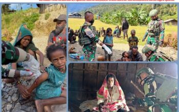 Tiga Warga Distrik Sinak Terluka Akibat Penembakan OPM Dievakuasi dengan Bantuan TNI dan Warga