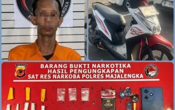 Polres Majalengka Berhasil Amankan Pengedar Sabu di Cikijing, Belasan Paket Siap Edar Disita