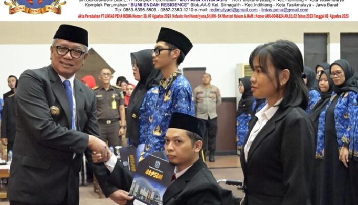 Pelantikan dan Pengambilan Sumpah Jabatan 111 ASN di Lingkungan Pemkot Banjar