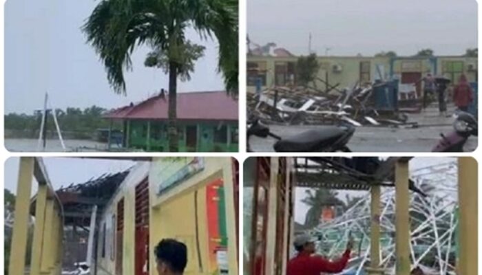 Cuaca Ekstrem Landa Bandar Laksamana, Kepala Desa Muntai Imbau Warga Selalu Waspada Desa Muntai