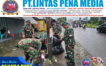 Semangat Gotong Royong, Kodim 1710/Mimika Bersihkan Lingkungan Bersama Masyarakat