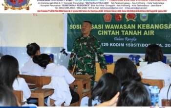 Dari Sekolah untuk Indonesia, TMMD ke-129 Kodim 1505/Tidore Bekali Pelajar dengan Wawasan Kebangsaan