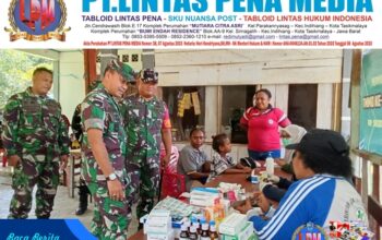 Sentuhan Kemanusiaan TMMD Ke-129, Satgas Kodim 1807/Sorong Selatan Gelar Pengobatan Gratis untuk Warga Kampung Sesor