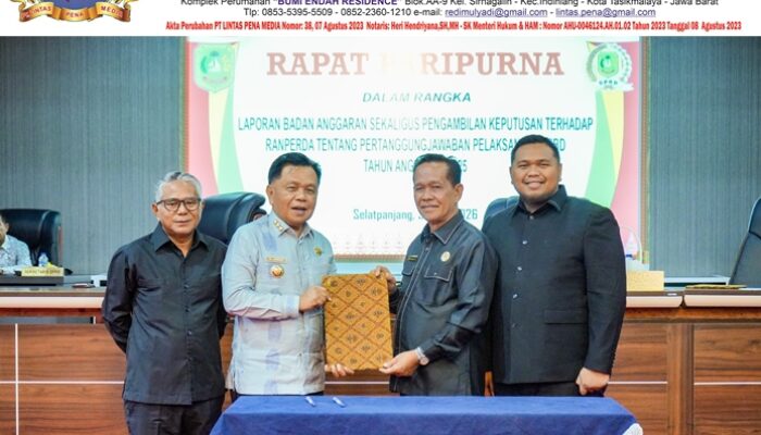 Bupati Asmar: Persetujuan Ranperda Pertanggungjawaban APBD 2025 Wujud Sinergi Pemkab dan DPRD