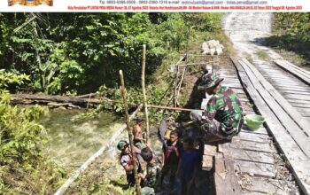 Satgas TMMD Ke-129 Kodim 1807/Sorong Selatan Kebut Pembangunan Jembatan Beton, Wujudkan Akses yang Lebih Baik untuk Warga Kampung Sesor