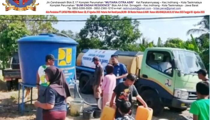 BPBD dan Perumdam Tirta Galuh Ciamis Bantu Warga yang Terdampak Kekeringan di Wilayah Kecamatan Banjarsari