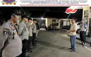 Antisipasi Genk Motor dan Kejahatan Jalanan, Polsek Cikijing Gelar Apel Patroli Malam