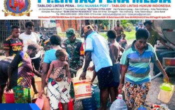 Koramil 1710-07/Mapurujaya Salurkan Bantuan Air Bersih untuk Warga Kampung Mwuare
