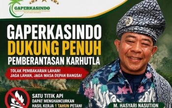 GAPERKASINDO Dukung Langkah Tegas Pemerintah, Tolak Pembakaran Lahan