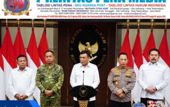 Panglima TNI Dampingi Menko Polkam Sampaikan Imbauan Jaga Kondusivitas Bangsa