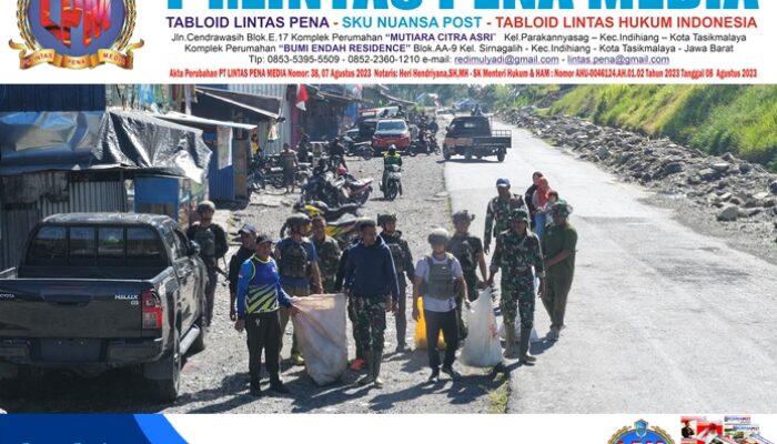 HUT TNI Ke-81 Tahun 2026, Kodim 1714/Puncak Jaya : TNI Peduli Sampah Bersama Masyarakat