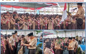 Cetak Sejarah Baru, Pramuka Garuda Majalengka Resmi Dilantik, Terbanyak Sepanjang Sejarah Kwarcab Sekarang.