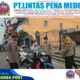 Cegah Kabut Asap Makin Tebal Polsek Tebing Tinggi Bagikan Masker kepada Masyarakat