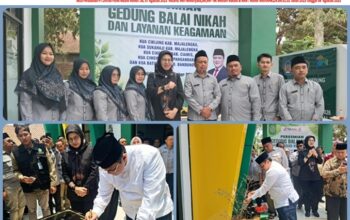 Resmikan Gedung Baru KUA Cikijing, Kakanwil Kemenag Jabar Lakukan Penanaman Pohon Secara Simbolis