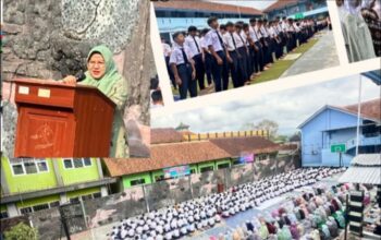 SMP Negeri 3 Ciamis Menggelar Ibadah Sholat Istisko Bermunajat Agar Hujan diberikan Segera Turun